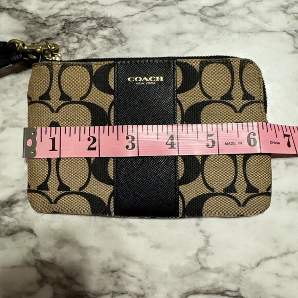 COACH Signature Canvas Wristlet - Picture 6 of 7
